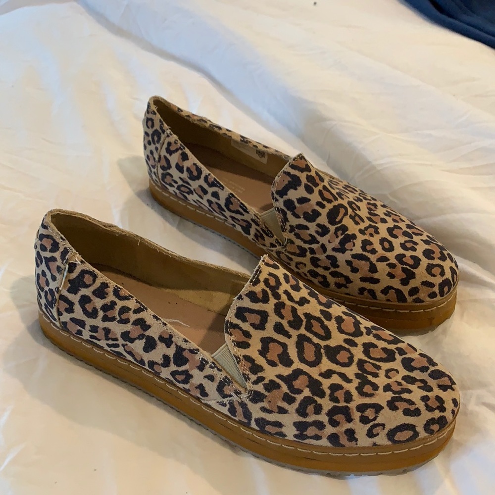 Tom’s animal print slip on shoes size 9.5